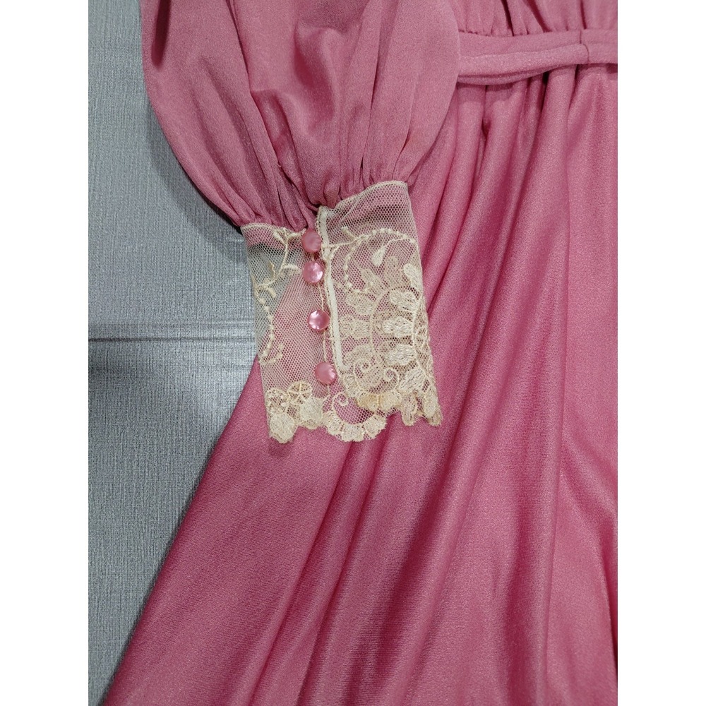 Vintage Union Made Lace Trimmed Dress Sz 9/10 - Picture 8 of 16